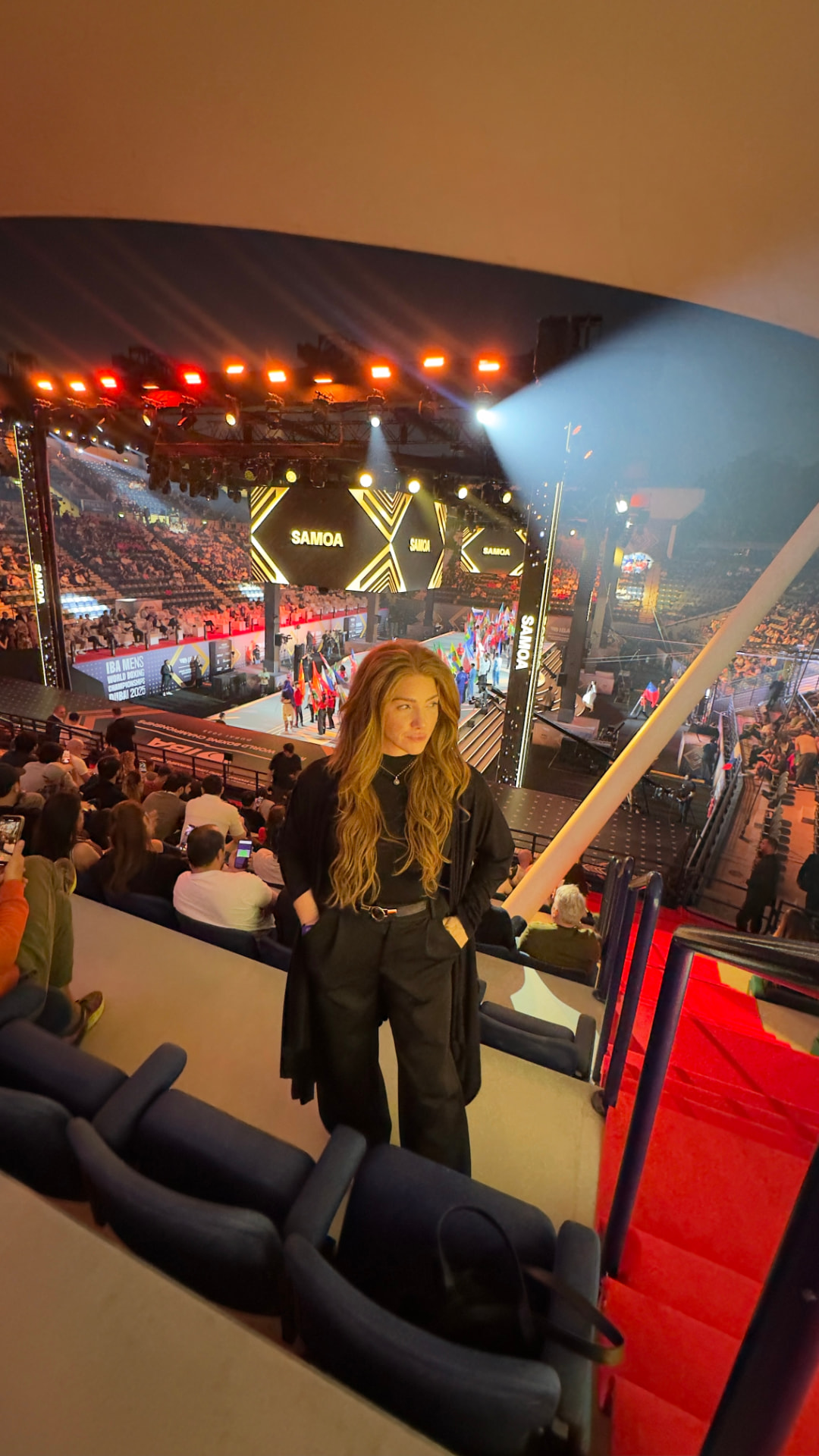 Kristen at the IBA Men's World Boxing Championships, Dubai