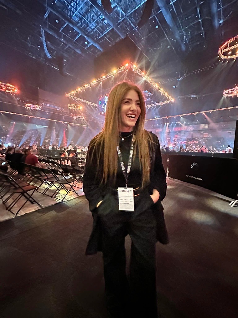 Kristen at Kingdom Arena, Riyadh on fight night
